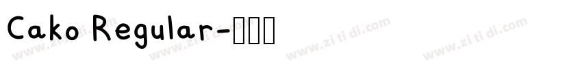 Cako Regular字体转换